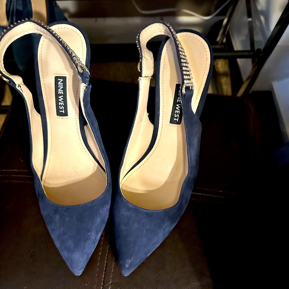 Nine West navy blue heels